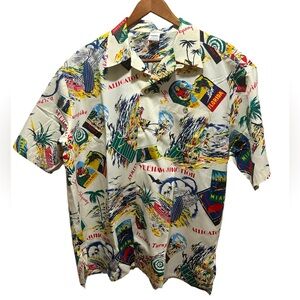 Vintage Florida Turnpike Toll Booth Hawaiian Camp Collector Uniform Shirt